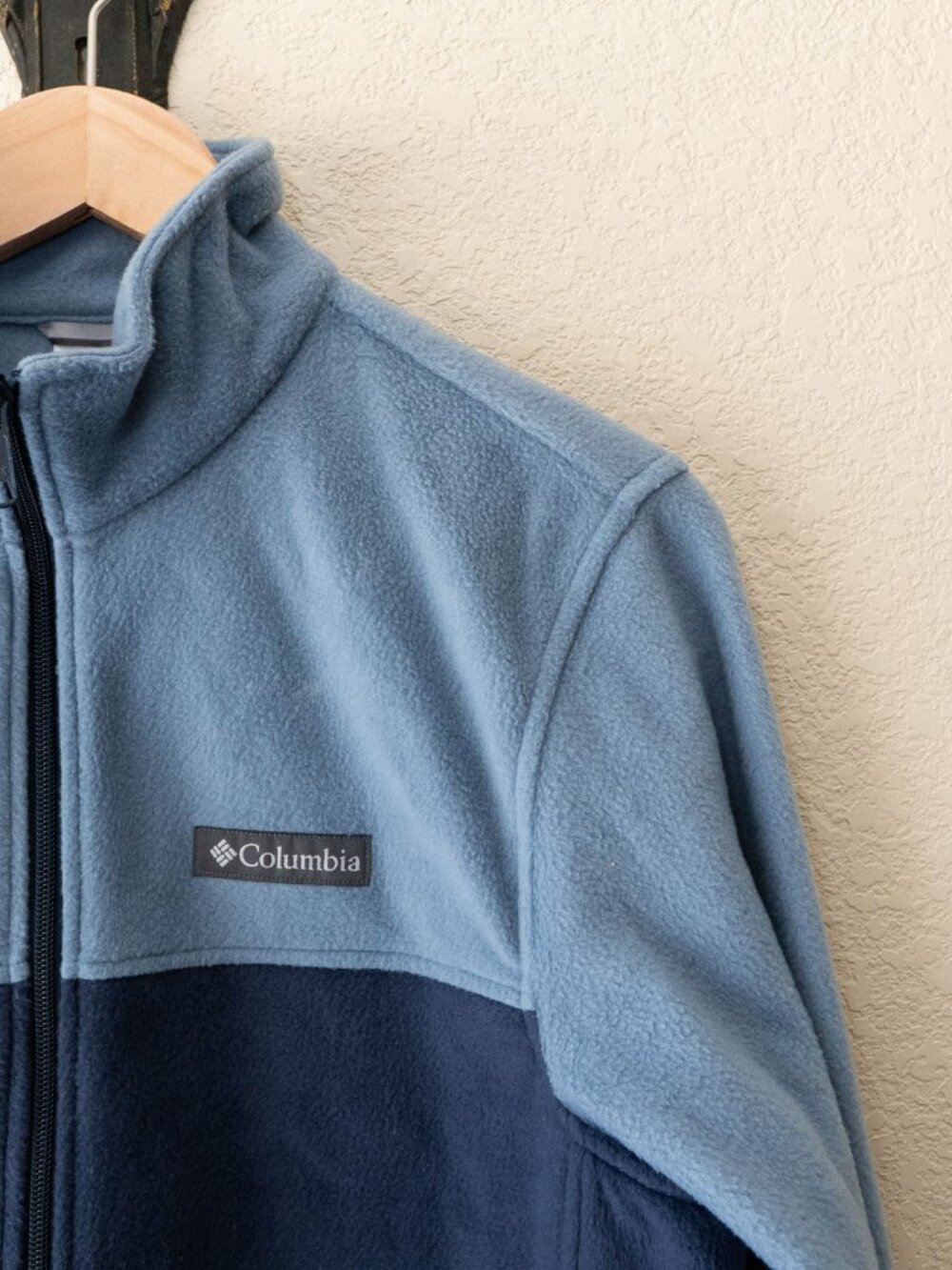 Columbia Steens Mountain 2.0 Fleece Jacket Men S Blue Navy Colorblock Full Zip - Picture 5 of 14